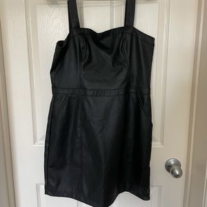 Vegan Leather Mini Dress